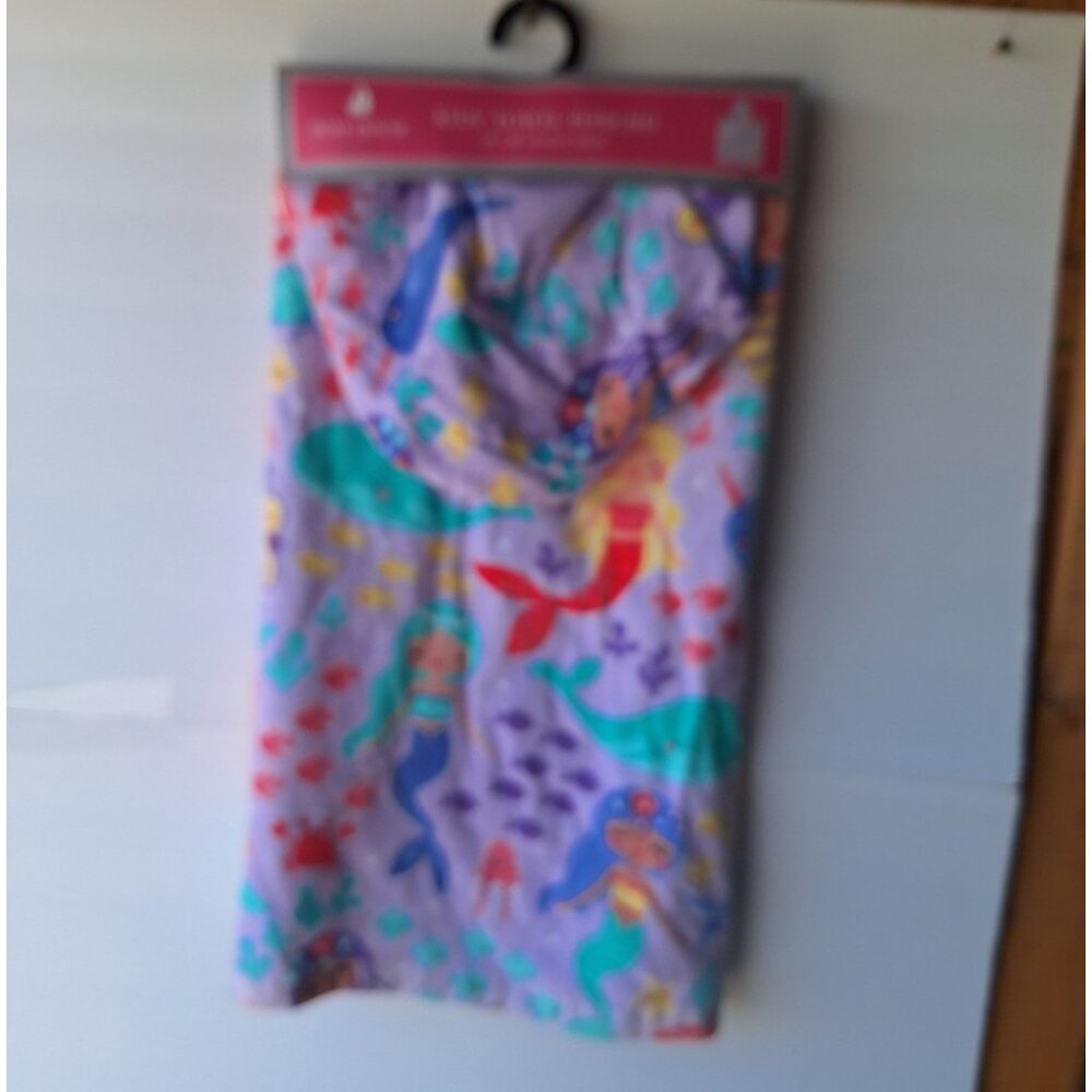 BOAT HOUSE  KIDS Beach Towel  PONCHO MERMAID  24 X 48  100% COTTON  NWT